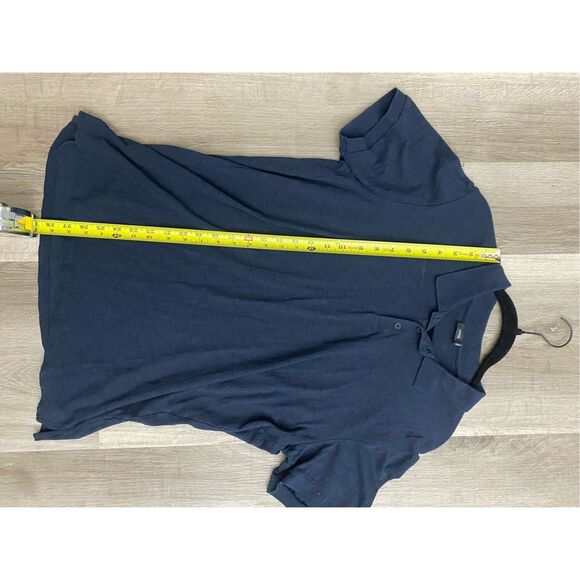 Vince Cotton Slub Jersey Polo Shirt in Navy Blue, Sz Large, MSRP $95 - Picture 2 of 9